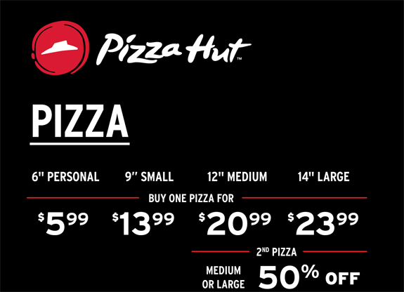 Pizza Hut Menu